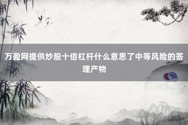 万盈网提供炒股十倍杠杆什么意思了中等风险的答理产物