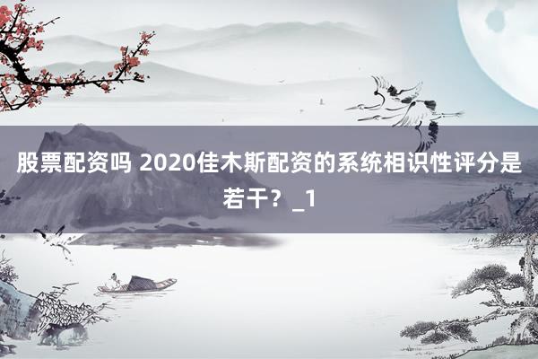 股票配资吗 2020佳木斯配资的系统相识性评分是若干？_1